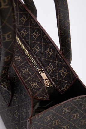 Kahverengi Kadın Orta Boy Omuz Çantası TAKAW26OC00050 Image 4