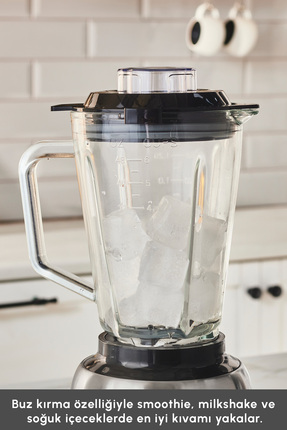 Inox 1.5 Lt Cam Hazneli Smoothie Blender Image 3