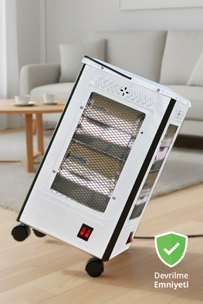 KHT-8407 Quartz Isıtıcı | 5 Yönlü Isıtma & Enerji Tasarruflu Kuvars Tüp & Taşınabilir Tasarım Image 4