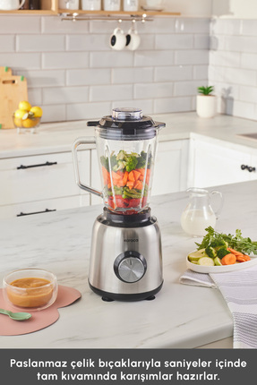 Inox 1.5 Lt Cam Hazneli Smoothie Blender Image 6