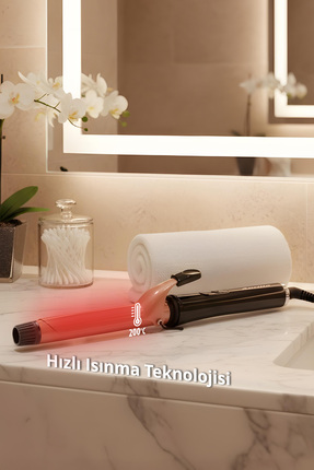 AHS-2049 Profosyonel Seramik Plaka 25 Mm Saç Şekillendirici Maşa Image 1