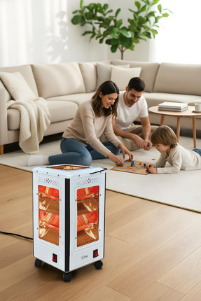 KHT-8407 Quartz Isıtıcı | 5 Yönlü Isıtma & Enerji Tasarruflu Kuvars Tüp & Taşınabilir Tasarım Image 2