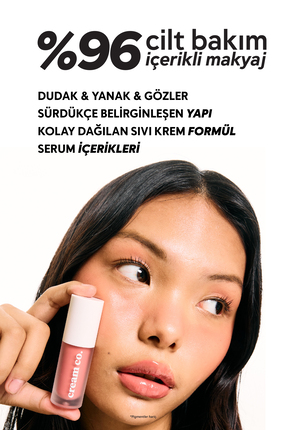 Allık Ruj Göz Farı Glow Tint Dusty Rose Nemlendirici Makyaj | Gülkurusu | Hyaluronik Asit Peptit Image 1
