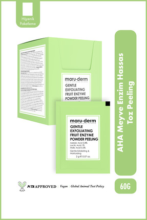 AHA Meyve Enzim Hassas Toz Peeling 60 G (Azelaik Asit 0,8%+Laktik Asit 1%+Malik Asit 0.5%) Image 0