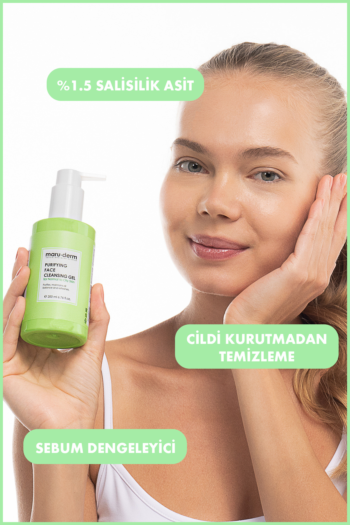 ژل پاک کننده صورت مارودرم سالیسیلیک اسید ویژه پوست های مختلط و چرب 200 میلی لیتر