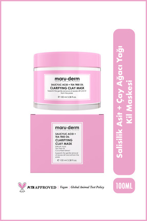 Kil Maskesi | Salisilik Asit + Çay Ağacı Yağı Kil Maskesi 100 ML | Siyah Nokta / Gözenek | Vegan Image 0