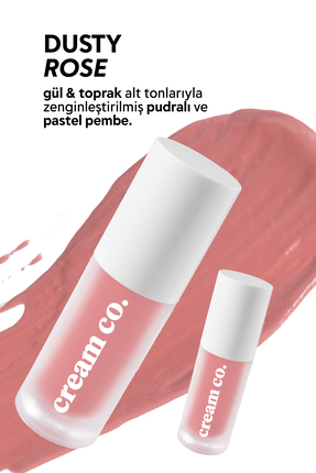 Allık Ruj Göz Farı Glow Tint Dusty Rose Nemlendirici Makyaj | Gülkurusu | Hyaluronik Asit Peptit Image 2