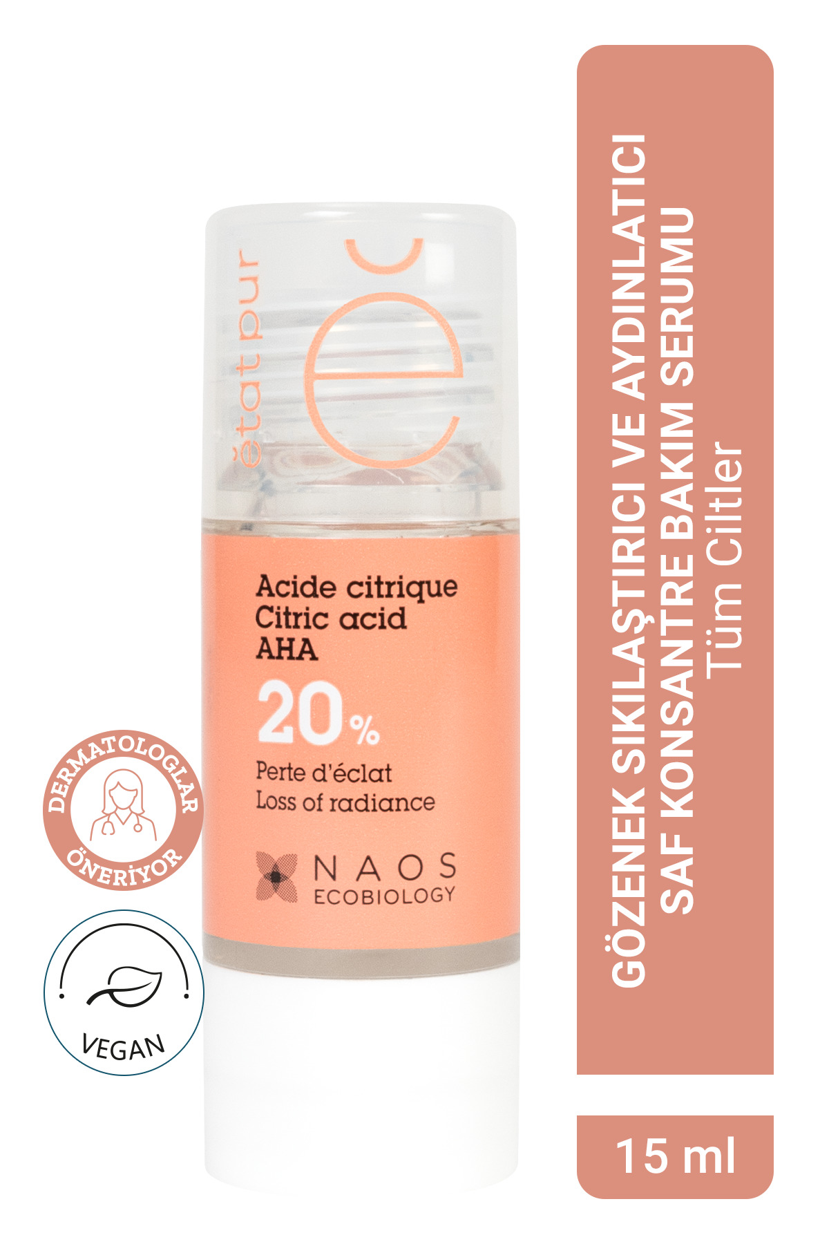 Pure Active Citric Acid 26% Pore Forming Pure Concentrated Care 15 میلی لیتر