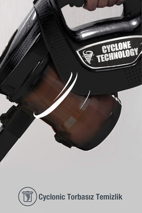 Provac P 5000 Cyclone Dikey Süpürge Siyah Image 6