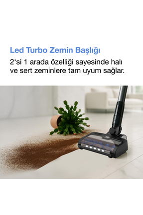 Inovator 6158 Dikey Şarjlı Kablosuz Süpürge Dark Blue Image 3