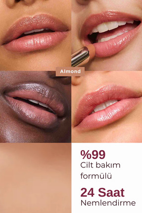 Lip Oil Balm 04 Almond 2.9g - Peptid İçeren Nemlendirici Dudak Yağı Balsamı - Renk: 04 Badem Image 1