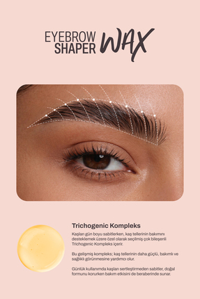 Laminasyon Etkili Kaş Sabitleyici Wax 50 ml – Trichogen & Hint Yağı, Kalıntı Bırakmaz Image 2