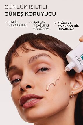 Bright Reveal Spf 50+ Koyu Leke Karşıtı Renkli Fluid Günlük Yüz Güneş Kremi 50ml - Light Image 1