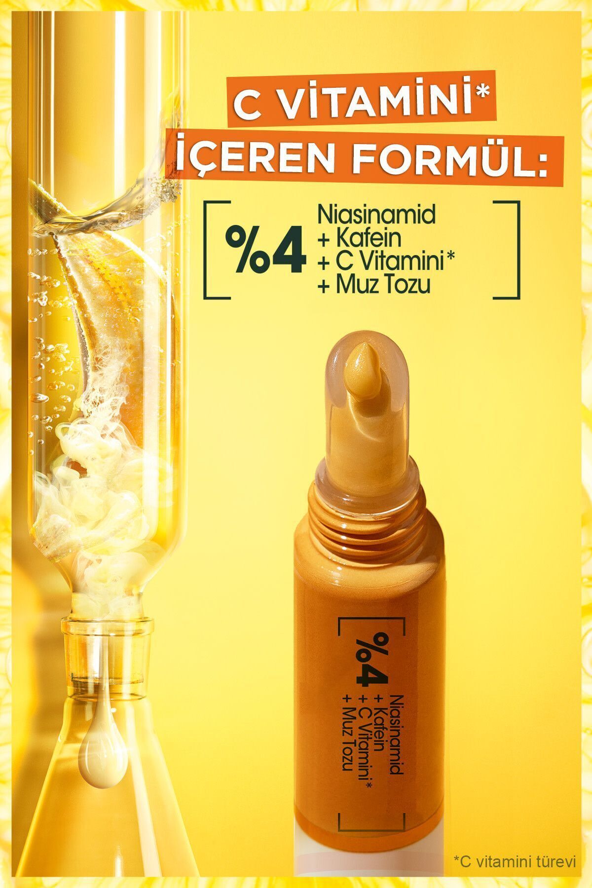 کرم روشن کننده چشم ویتامین C (نیاسینامید + کافئین)