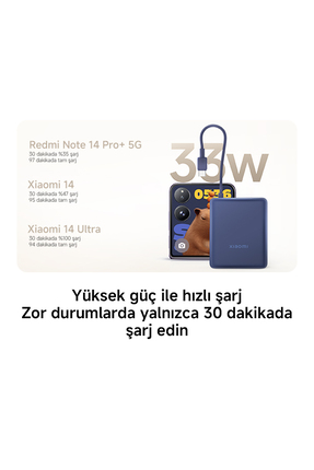 Xiaomi 33W Powerbank 10000Mah Yüksek Hızlı Dahili Kablo Kompakt Tasarım Image 5