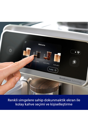 8000 Serisi LatteGo Pro Café Aromis Kahve Makinesi, Evde Kafe Kalitesi, 54 farklı içeçek, EP8757/20 Image 4