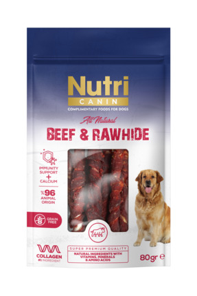 Rawhide Kemik Sığır 80gr Small-Medium - Kalsiyum, Kolajen ve Bağışıklık Desteği İçerir Image 0