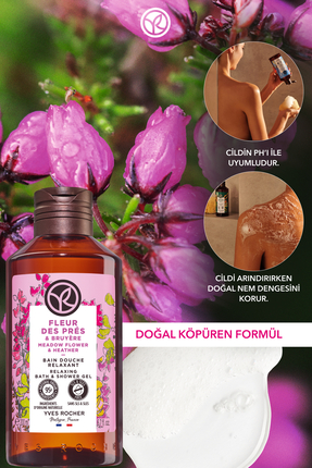 Duş Jeli - Nemlendirici Romantik Kır Çiçekleri -SLS,SLES İçermez,Vegan-200ml Image 1
