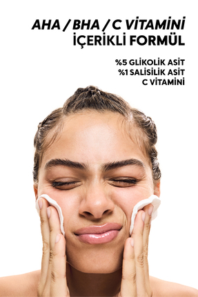 Leke Karşıtı Gözenek Sıkılaştırıcı AHA BHA C Vitamini Tonik | Glikolik Asit Salisilik Asit | 200ML Image 2