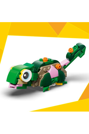 ® Creator 3’ü 1 Arada Kaplumbağa ile Nilüfer Çiçeği 31377 – 7+ Oyuncak Yapım Seti (124 Parça) Image 7