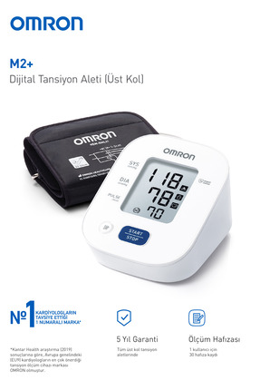 M2+ Geniş Manşetli Üst Koldan Pilli Dijital Tansiyon Aleti – 30 Ölçüm Hafızalı, 5 Yıl Garantili Image 1