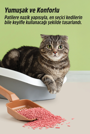 Plus Bebek Pudrası Kokulu Tofu Kedi Kumu 7L Image 4