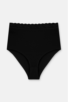 3'lü Pamuklu Basic Yüksek Bel Slip Külot Image 3