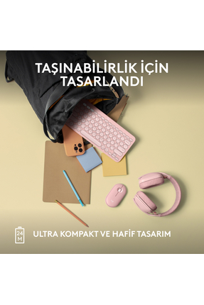 M350s Pebble 2 Bluetooth Kablosuz Sessiz Kompakt Mouse, Pembe 910-007014 Image 6