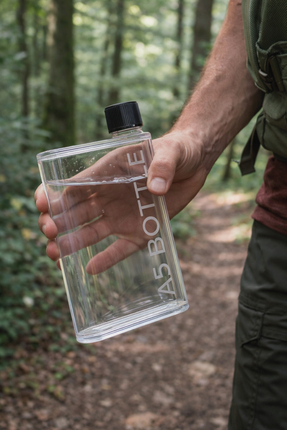 Bottle Motivasyon A5 Su Matarası Şeffaf Pruple Notebook Taşınabilir Sporcu Suluk Su Şişesi Image 1