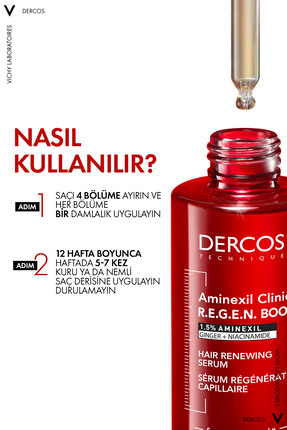 Dercos R.E.G.E.N. Booster Yenilikçi Saç Dökülmesine Karşı Bakım Serumu 90 ml Image 5