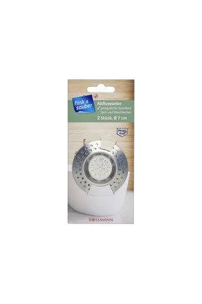 Kalın Delikli Paslanmaz Gider Süzgeci, 7 cm, 2'li Image 0