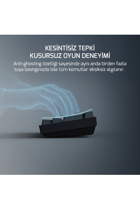 Lyra RGB 60M 62Tuş Siyah Mekanik Kablolu Blue Switch Klavye - 3 Yıl Garantili Image 4