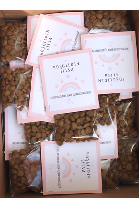 (24 Adet) Yenidoğan Doğum Günü Kişiye Özel Kedi Maması Mevlit Hediyelik Image 0