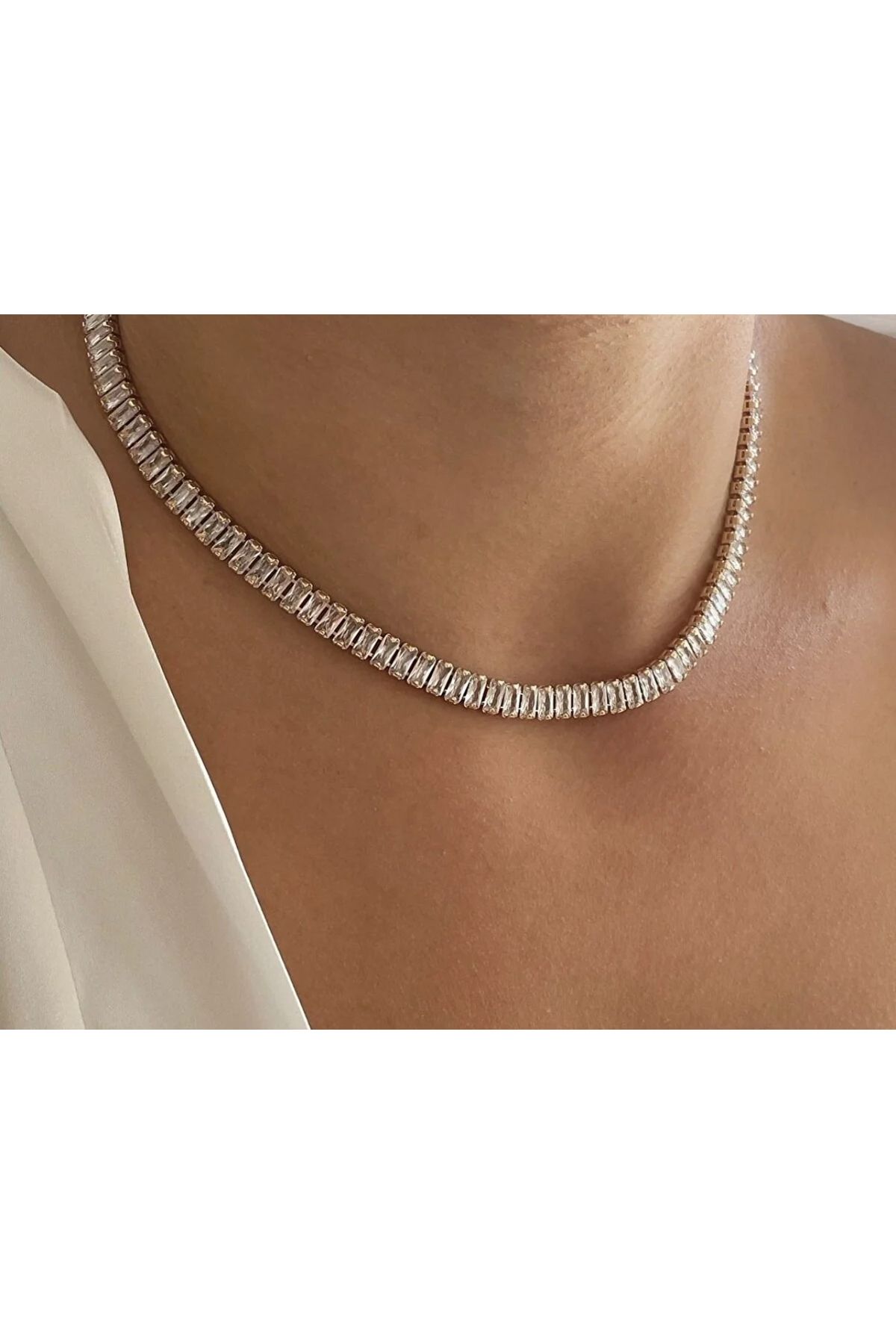 Only Vogue Steel Necklace Gold colored Zircon Trendyol