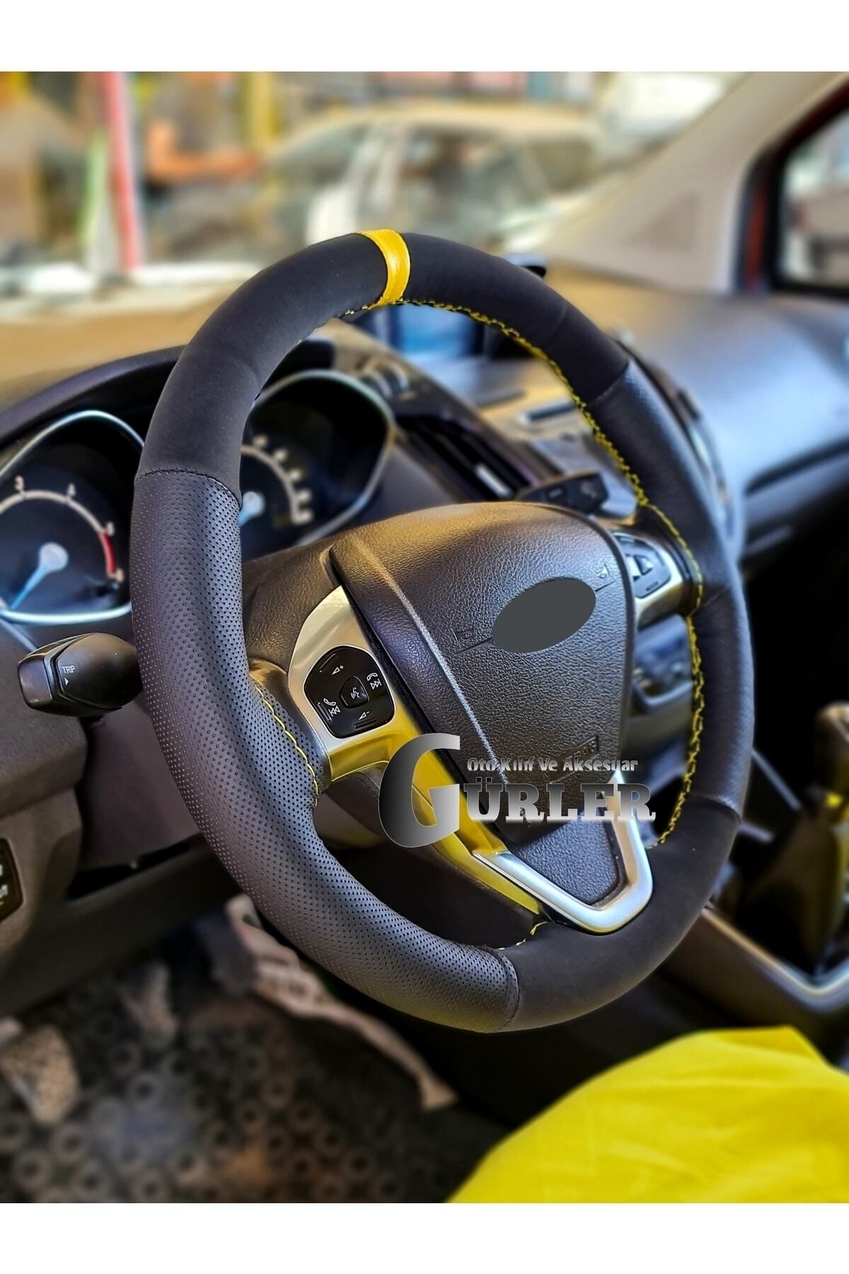 Asegaraj Universal Alcantara Steering Wheel Cover with Dotted