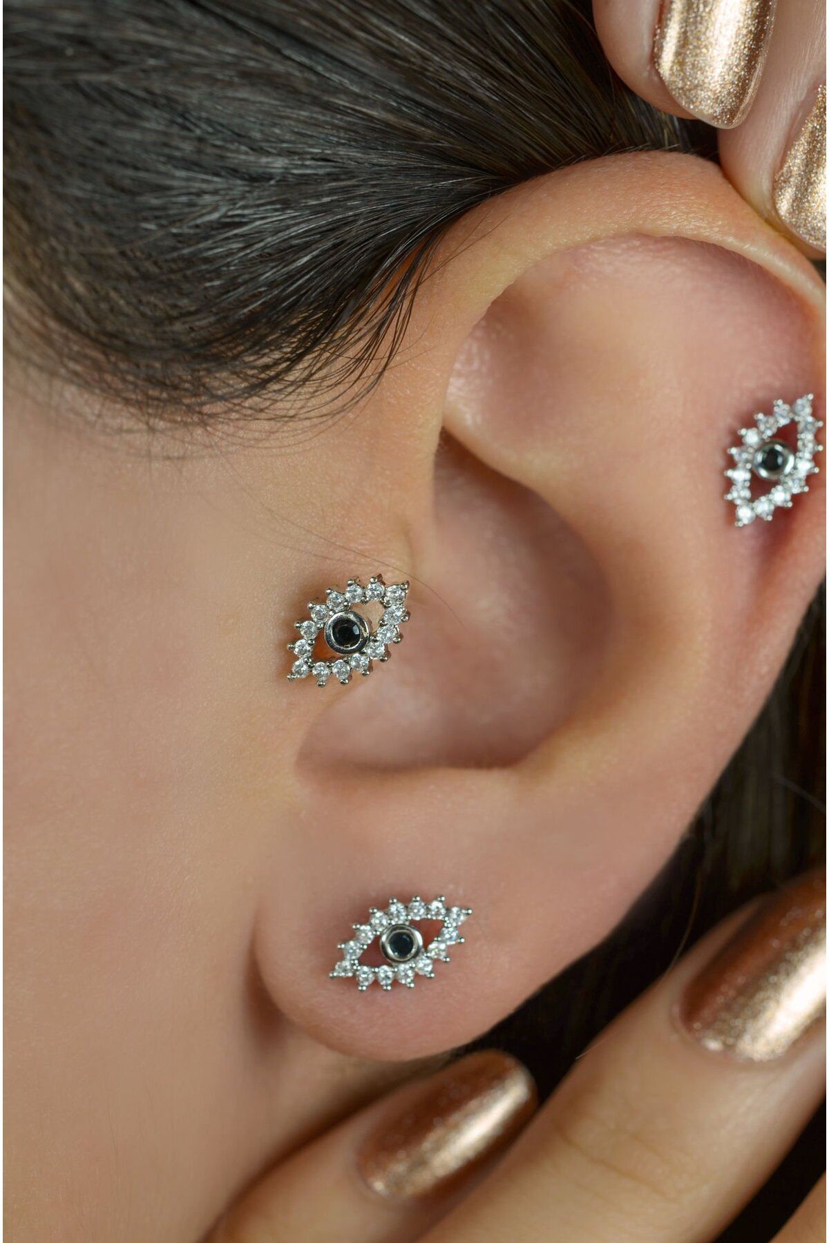 Evil eye deals tragus stud