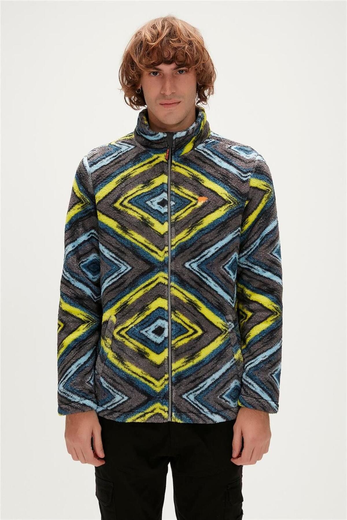 Men's plush fleece jacket store