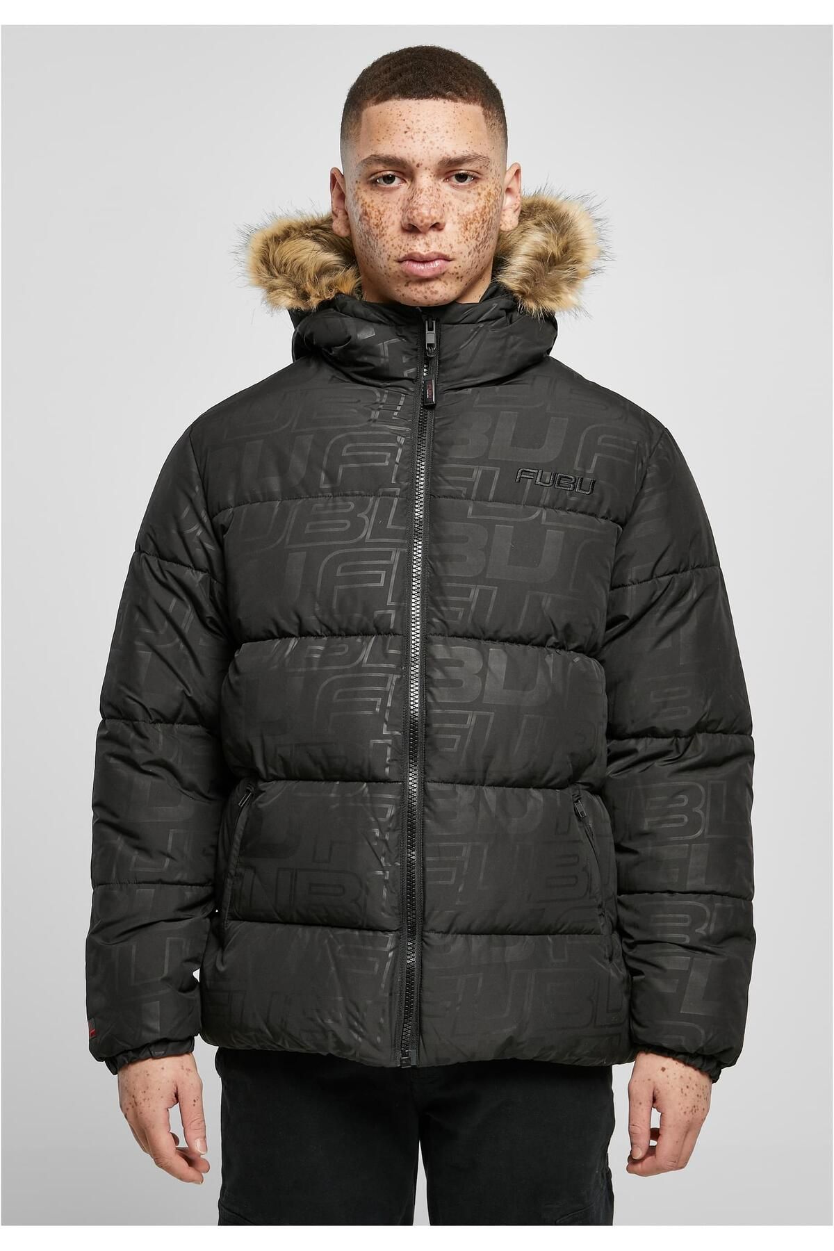 FUBU Winter Jacket Black Basic Trendyol