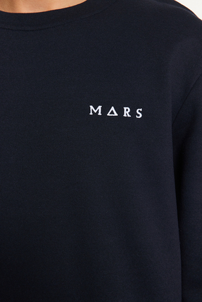 Lacivert Regular Fit Nakışlı Örme Pijama Takımı TMNAW24PT00040 Image 2