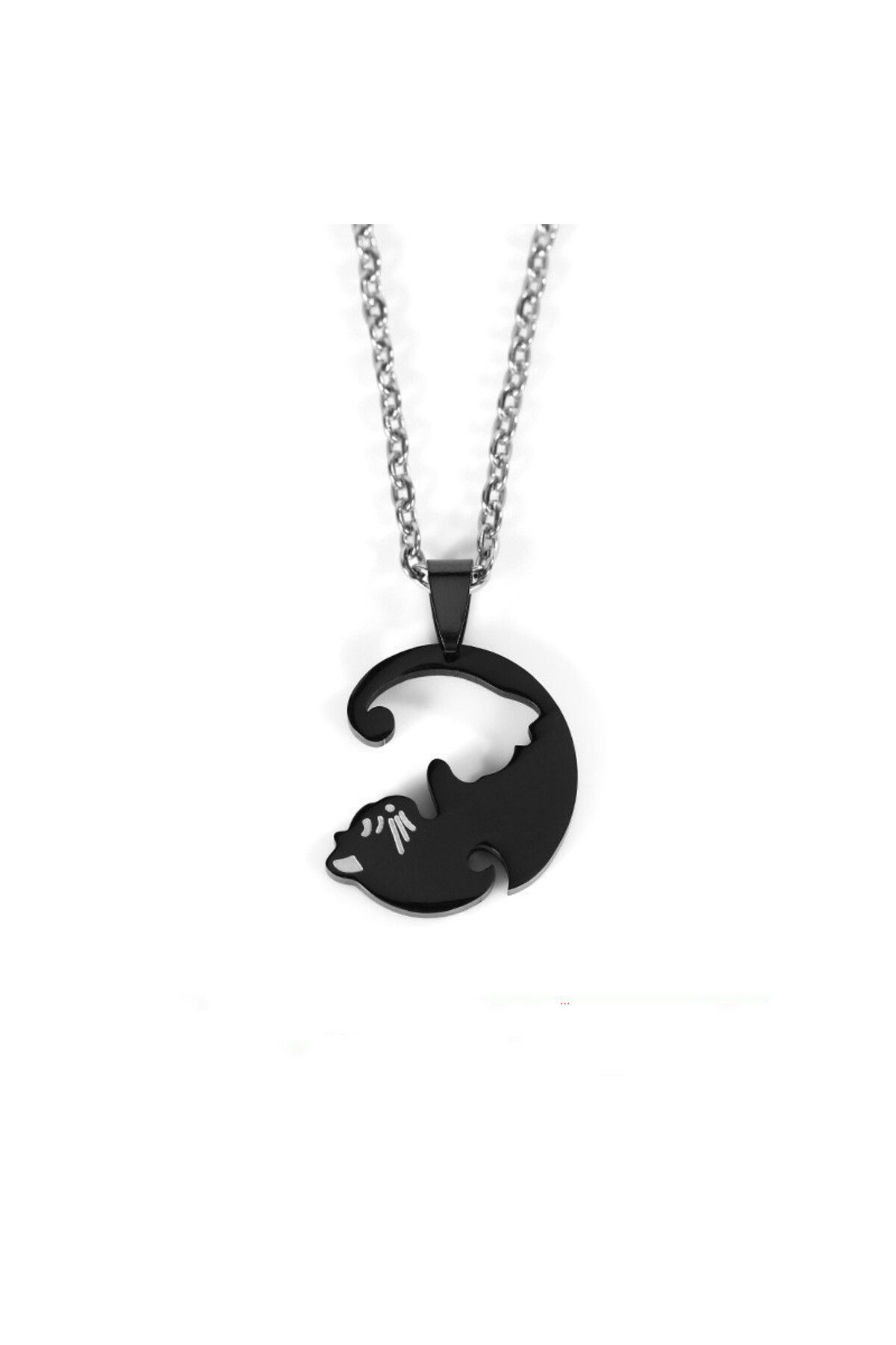 Y MODA 2 Pieces Yin Yang Cat Necklace Best Friends Lover Couple