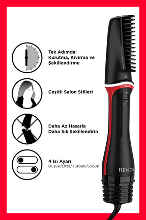 One Step Blow Dry 3’ü 1 Arada Saç Kurutma Makinesi ve Şekillendirici RVDR5333E Image 6