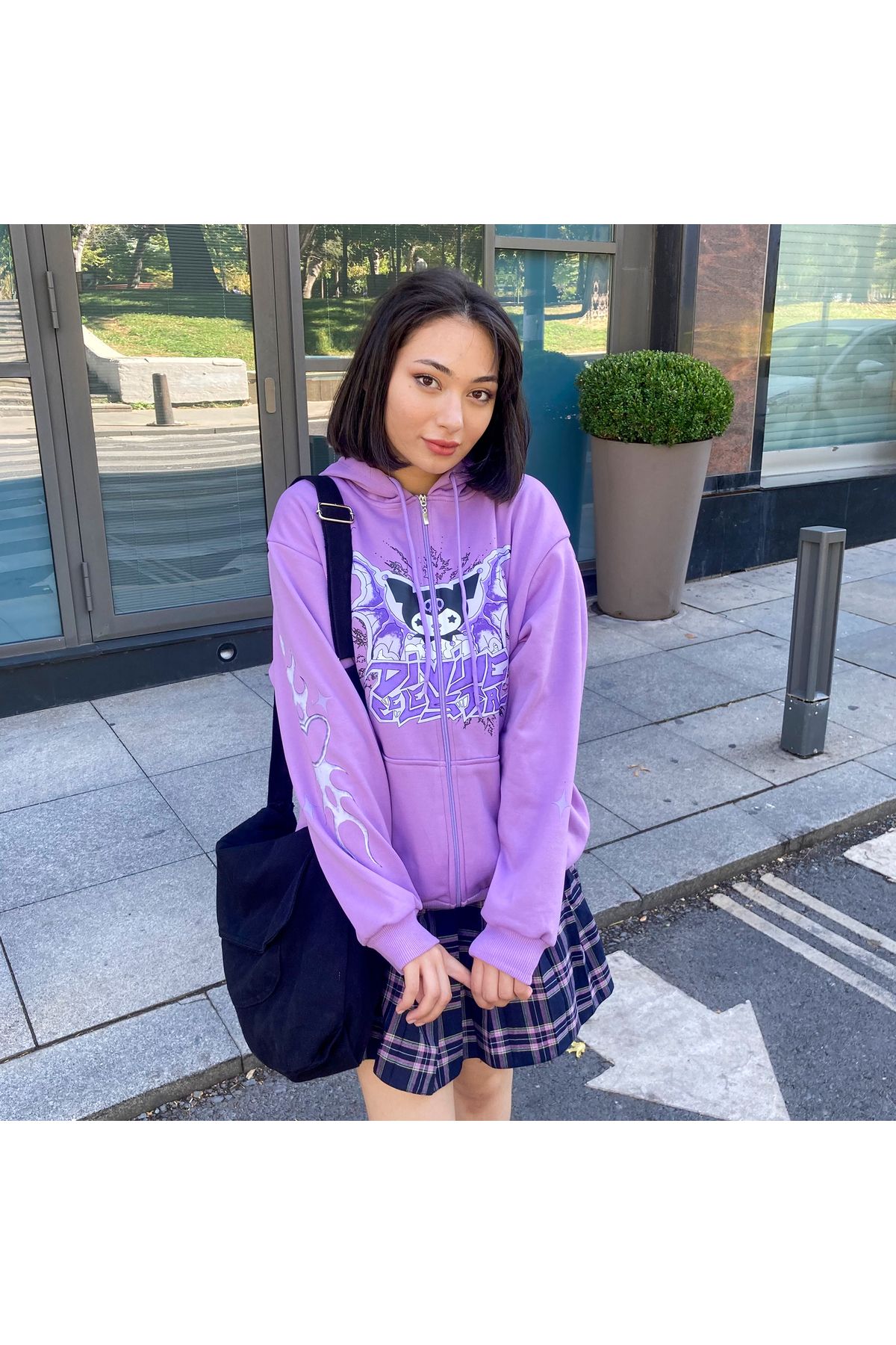 Lilac color cheap hoodie