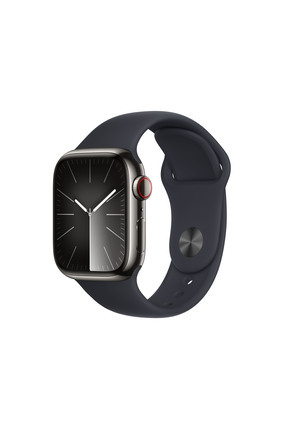 Watch Series 9 GPS + Cellular 41mm Grafit Paslanmaz Çelik Kasa ve Gece Yarısı Spor Kordon - M/L Image 0