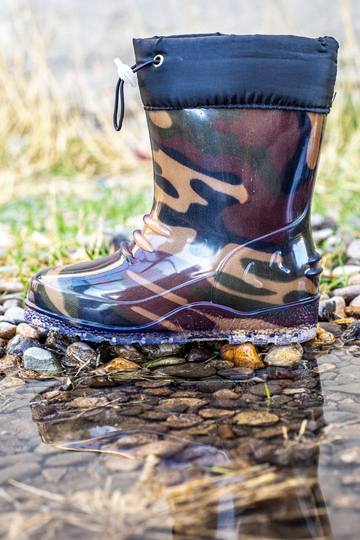 Womens camo top waterproof boots