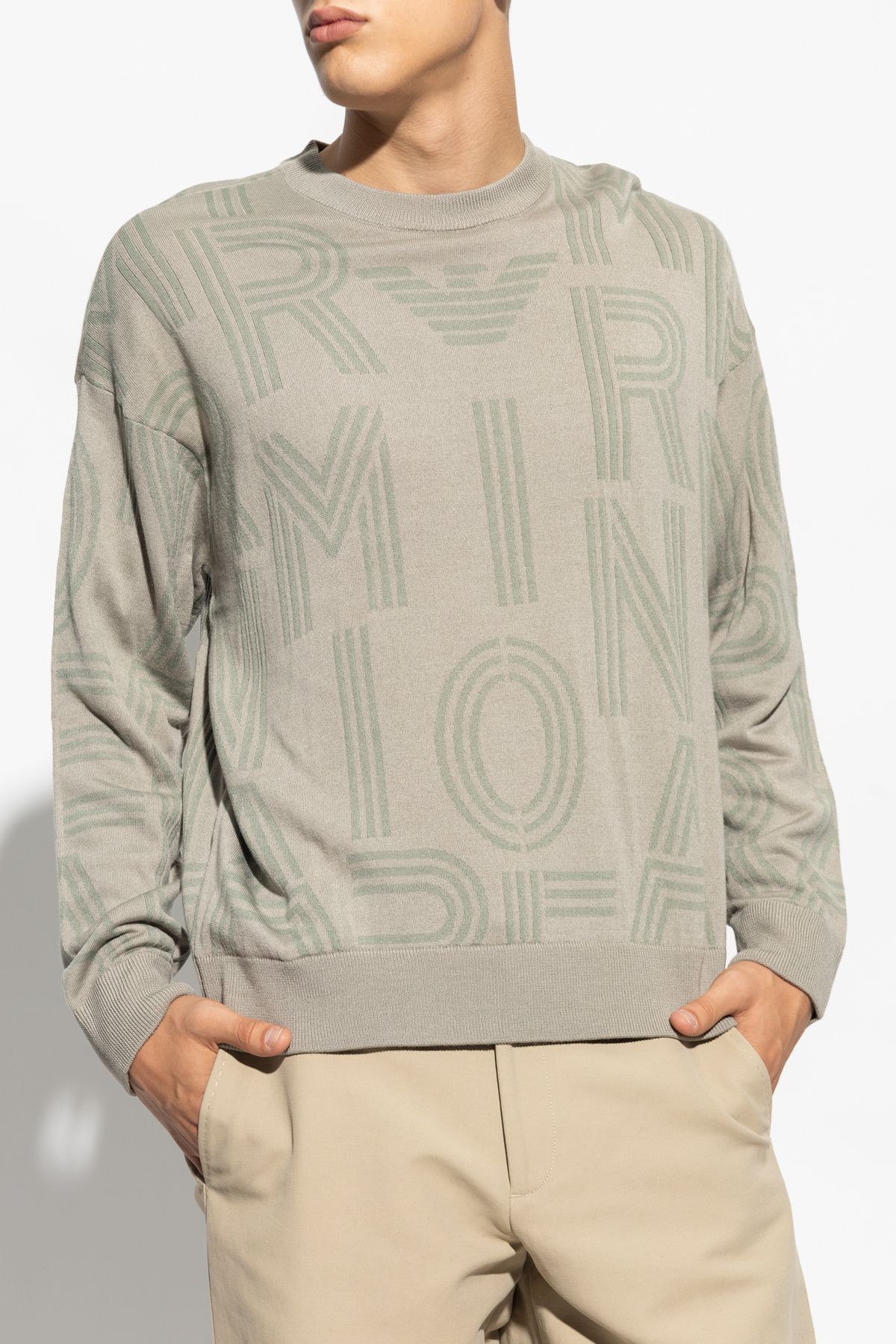 Emporio Armani Sweater Khaki Relaxed fit Trendyol