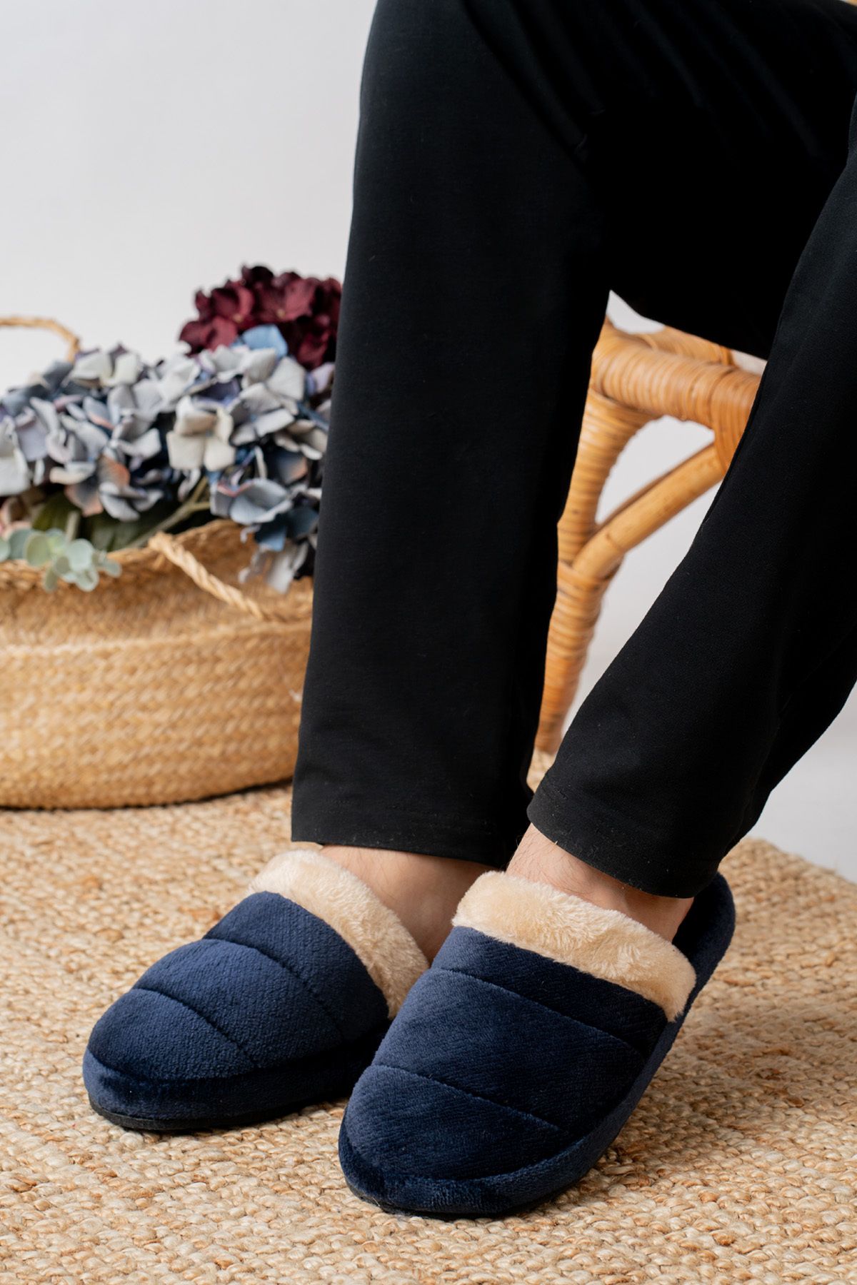 Mens slippers with fur inside sales