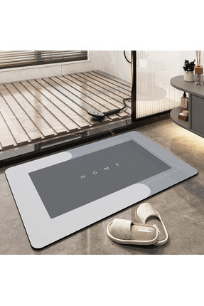 Su Emici Paspas Şık Tasarım Abdest Paspası Kaymaz Taban Diyatom 40*60 Cm Kare Paspas Image 0