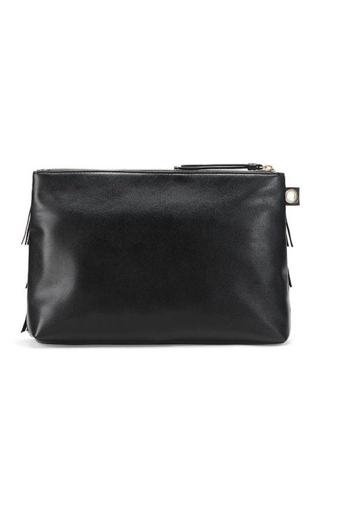 Plain black sale clutch bag