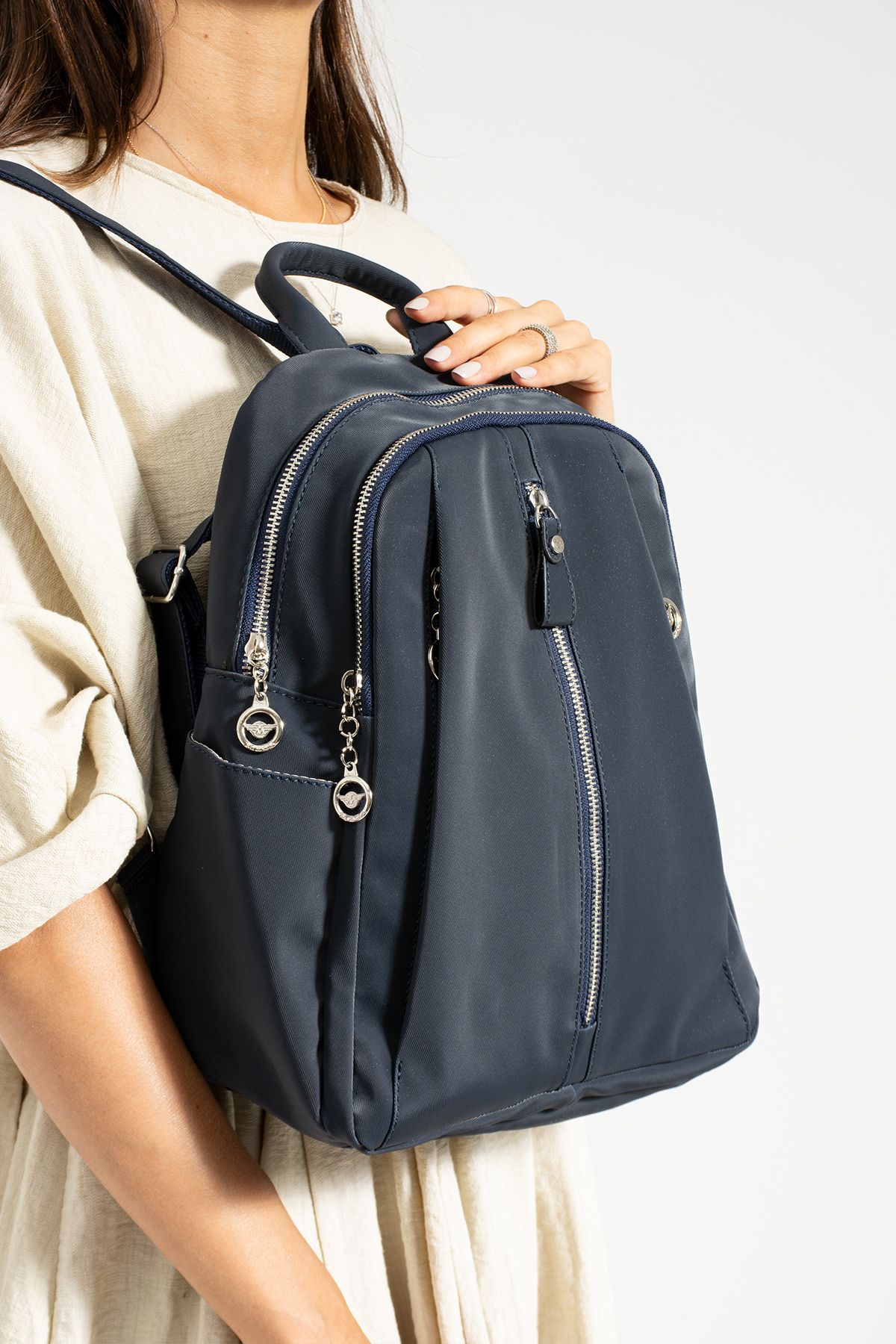 Dark blue hot sale backpack women's