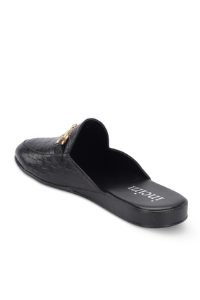 ®| Rock Erkek Siyah Kroko Rahat Hafif Konforlu Misafir Ev Bohça Çeyiz ve Damat Terliği 355 Image 4